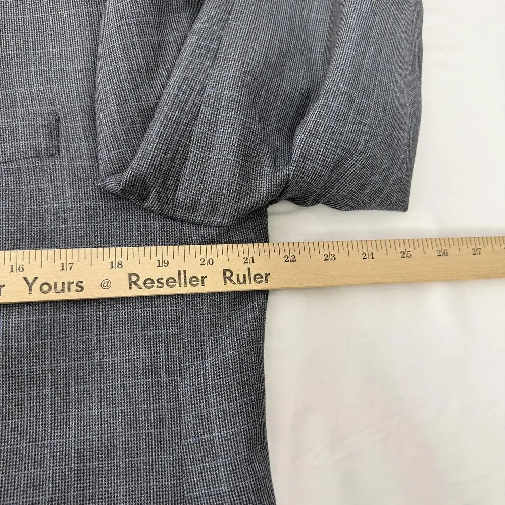 Ralph Lauren Blazer Mens 42R Gray Silk Wool Windowpane Sport Coat Canada